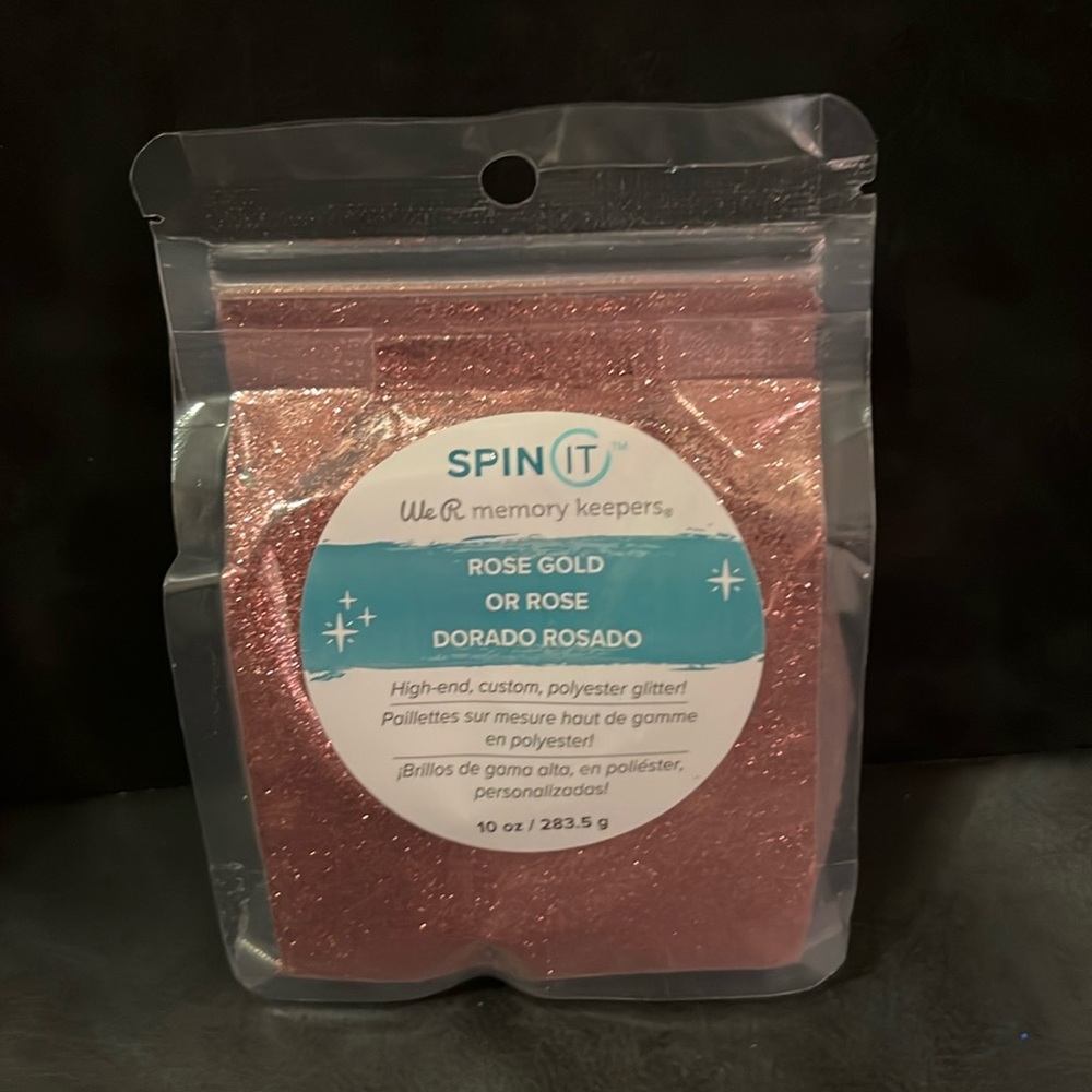 Spin It Rose Gold We R Memory Keepers High-End, Custom, Polyester Glitter